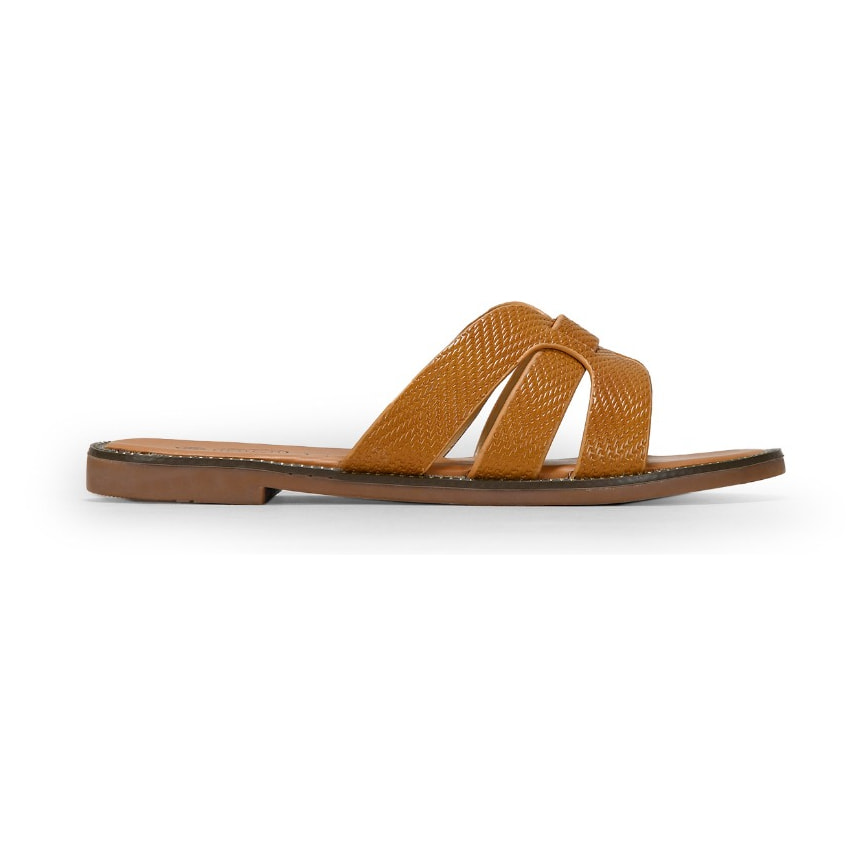 Sandalias marrones planas