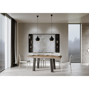 Tavolo allungabile 90x200/460 cm Bridge noce telaio Antracite