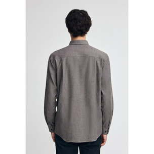 Camisa marrón de corte regular y con logo Polo Club