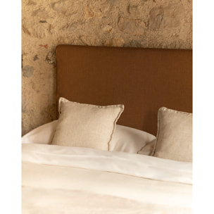 Housse de tête de lit en lin terracotta en différentes tailles