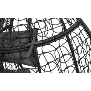 Fauteuil œuf suspendu effet rotin