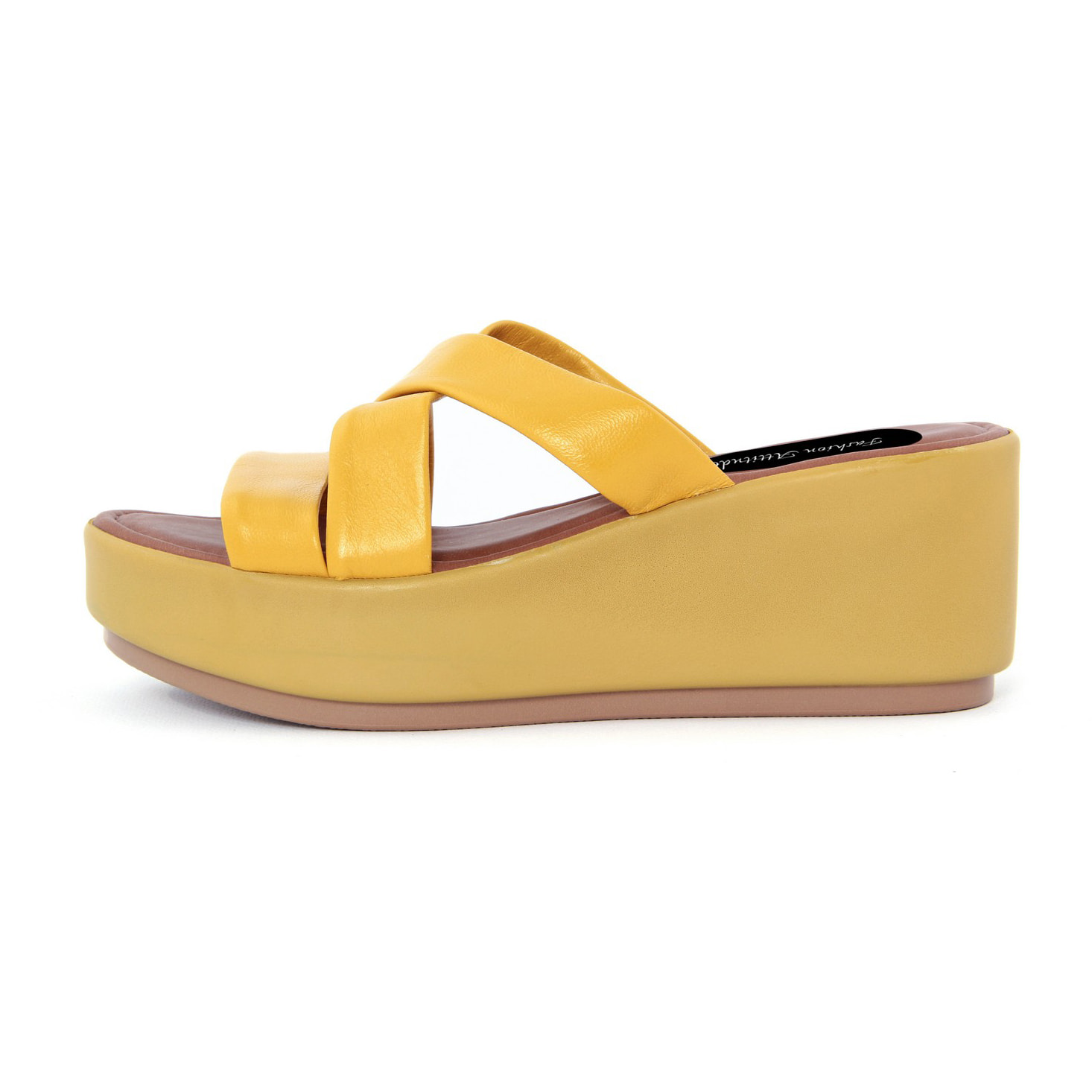 Sandalo con zeppa Donna colore Giallo