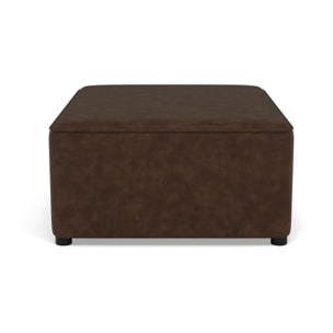 Topaze - pouf en simili - Marron