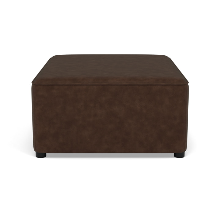 Topaze - pouf en simili - Marron