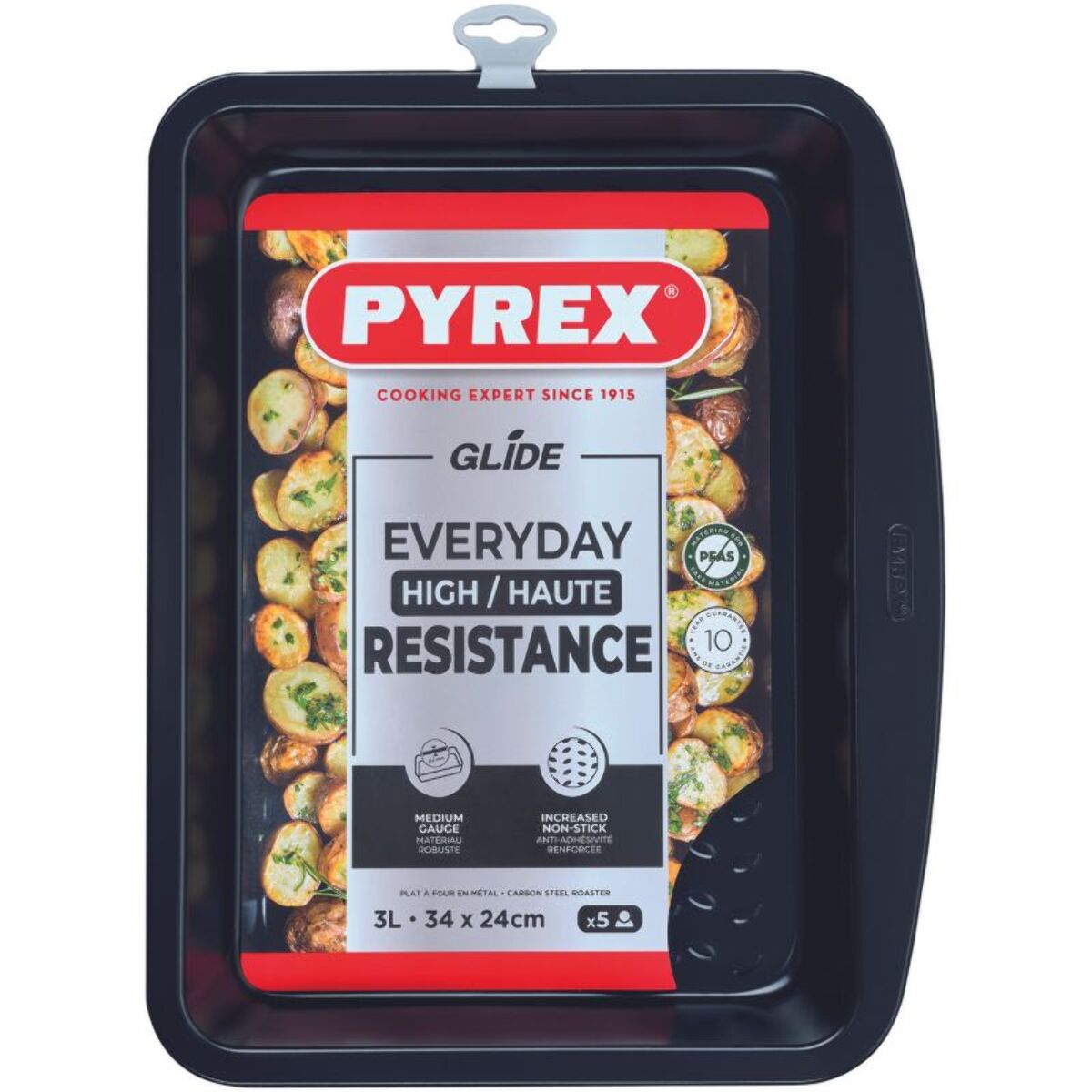 Plat au four PYREX Rectangulaire 34x24 Glide métal