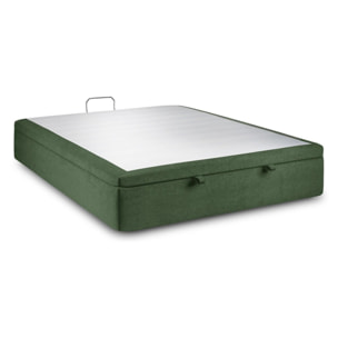 Sommier Coffre en toile nattée  - Grand coffre et ouverture facile - Montage rapide, adapté à tous les matelas - Hauteur Totale de 39cm - Finition soignée - 2 places