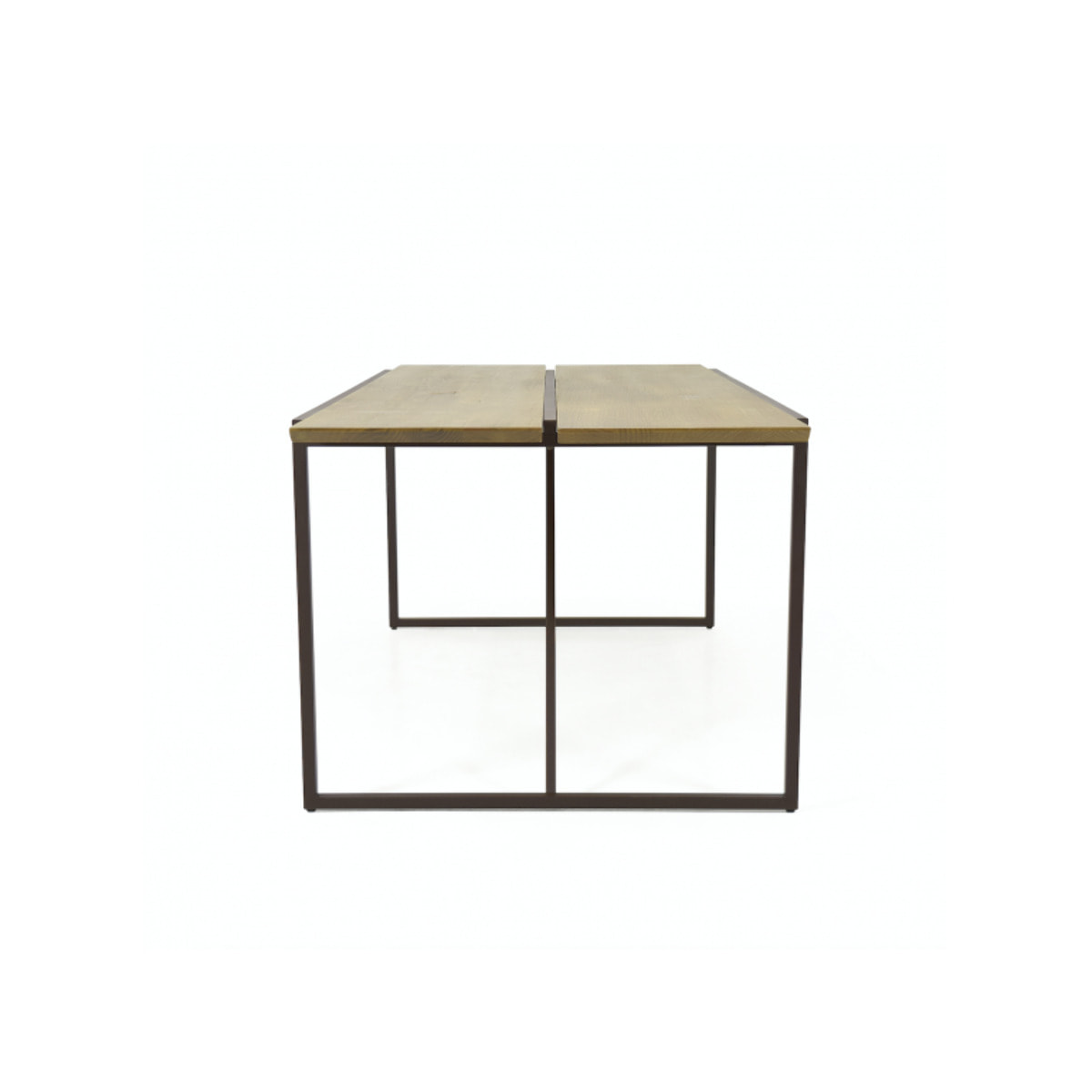 Table de repas en bois massif et métal L195cm - NORDIK