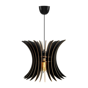 Lámpara de techo, mdf, negro, colección Covadonga, 35x35x65, casquillo E 27 Max 45 - 60