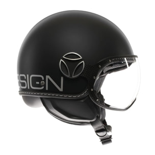 CASCO MOMO FGTR EVO E2206 MONO MATT BLACK/SILVER