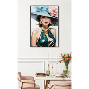 DIPINTO SU TELA LACCATO PAM C/CORNICE -A- CM 62X4X92