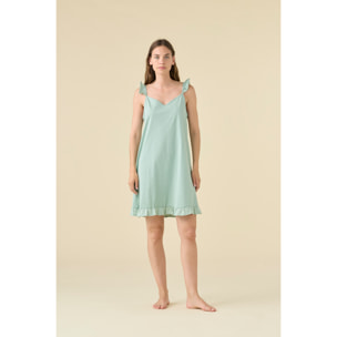 Camicia da notte donna in cotone bretellina little flower Noidinotte