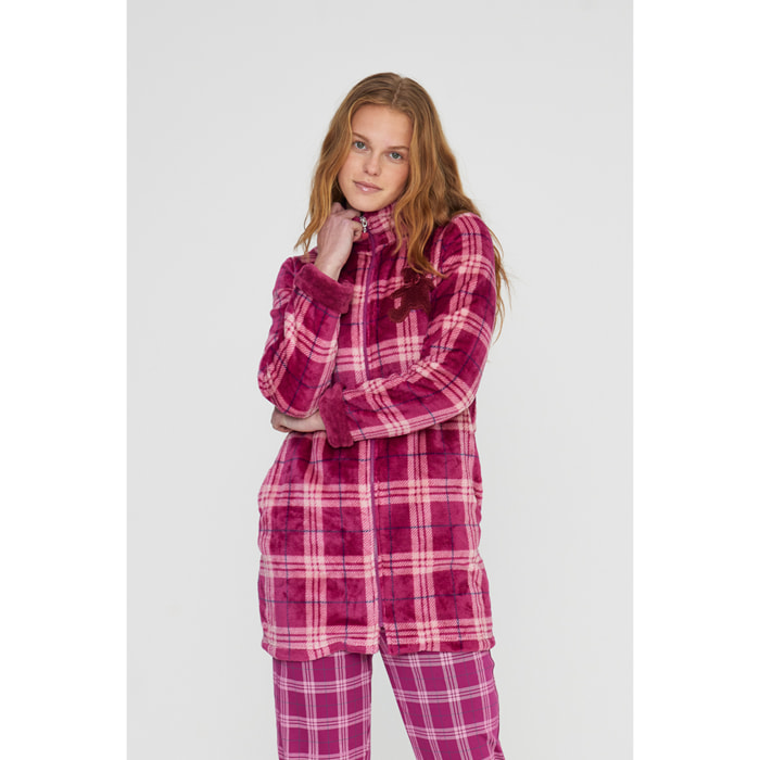 Vestaglia donna orsino in coral con zip Noidinotte