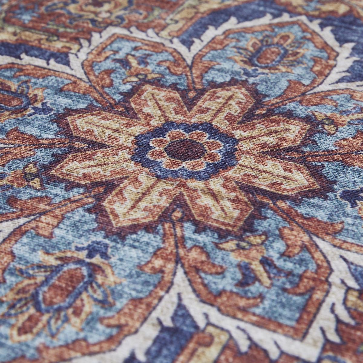 Tapis Lavu motif médaillon traditionnel oriental