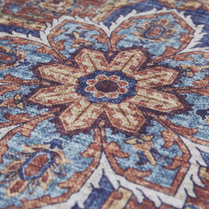 Tapis Lavu motif médaillon traditionnel oriental