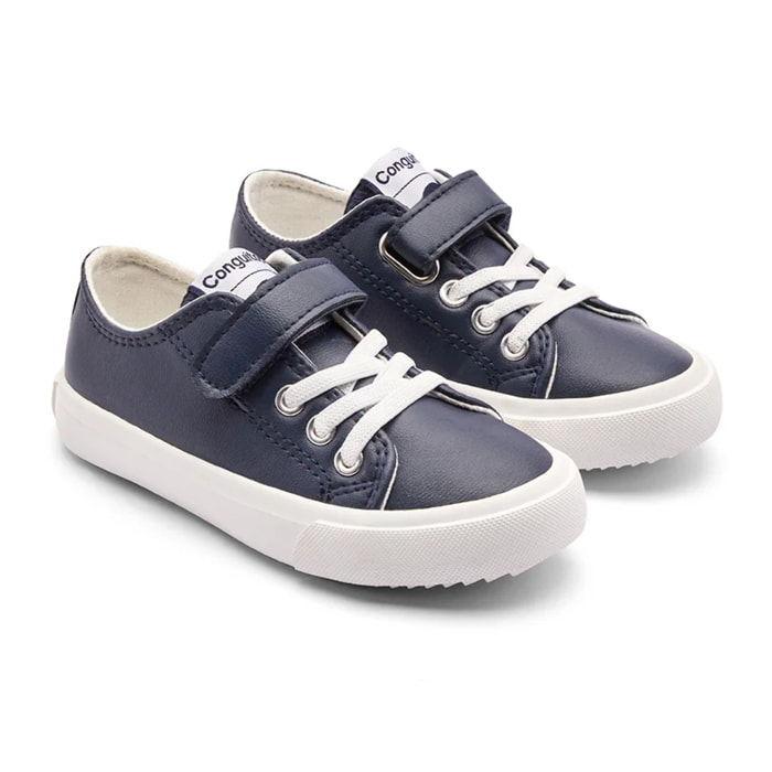 Zapatillas Bajas de Niños con Cierre Adherente en Azul Marino