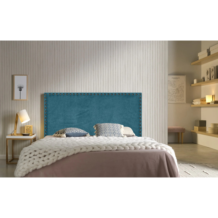 Cabecero Lirio Tela Azul 190