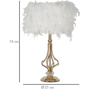 LAMPADA DA TAVOLO TARTY BIANCA CM Ø 25X54