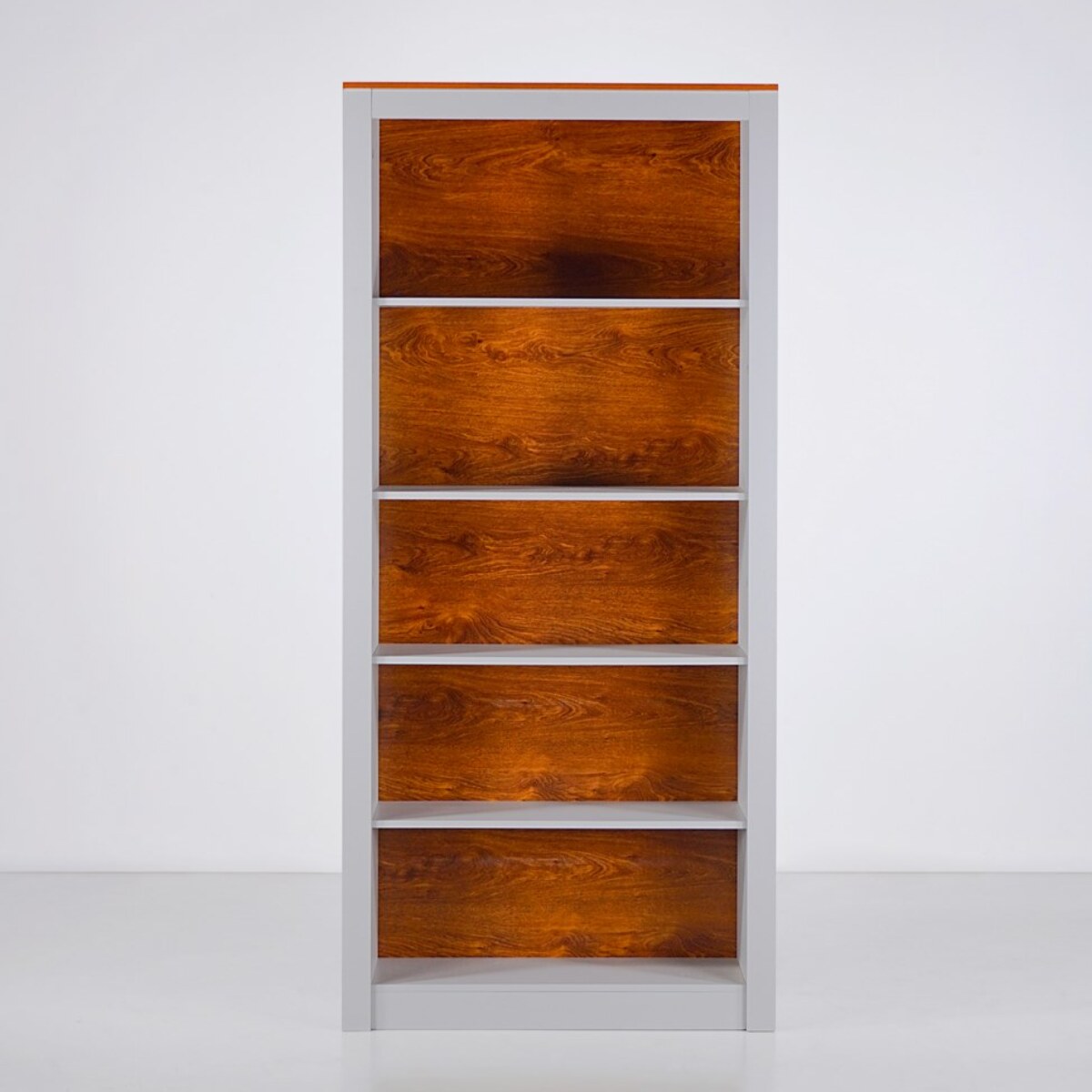Libreria 5 ripiani grigia 90x36x198 cm - Ginevra