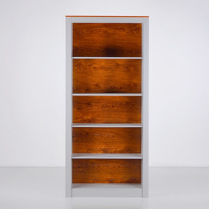 Libreria 5 ripiani grigia 90x36x198 cm - Ginevra