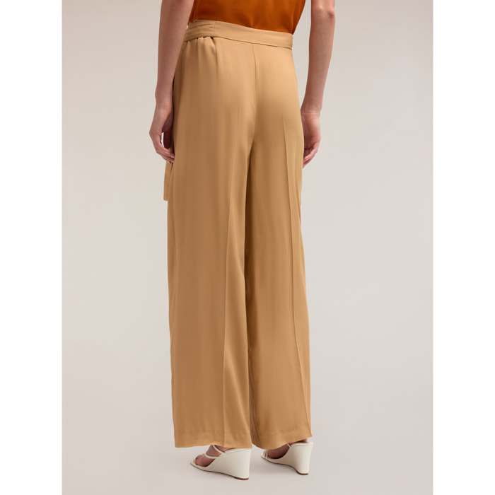 Motivi - Pantalones pareo de viscosa - Beige