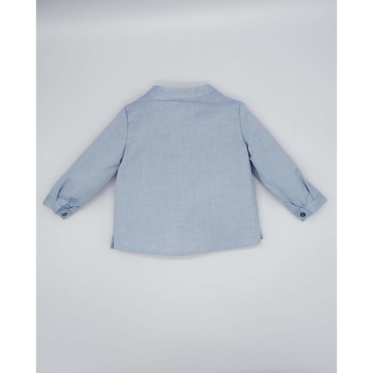 CAMISA CUELLO MAO OXFORD BOLSILLO AZUL