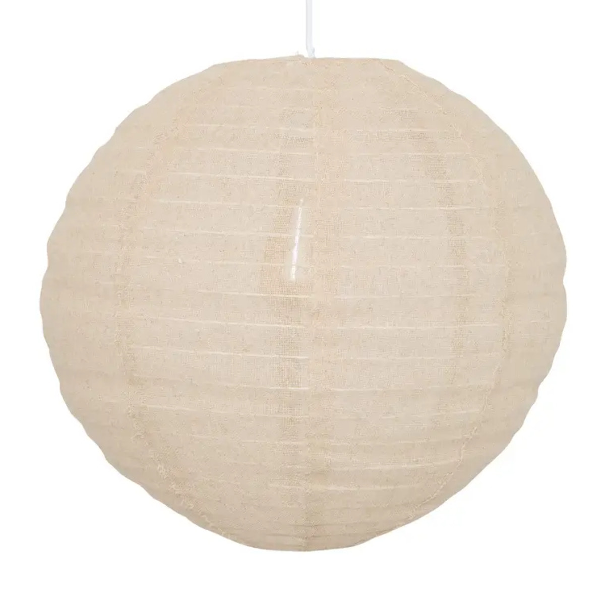 Lanterne boule Jordy en lin D.43cm beige