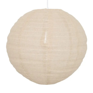 Lanterne boule Jordy en lin D.43cm beige