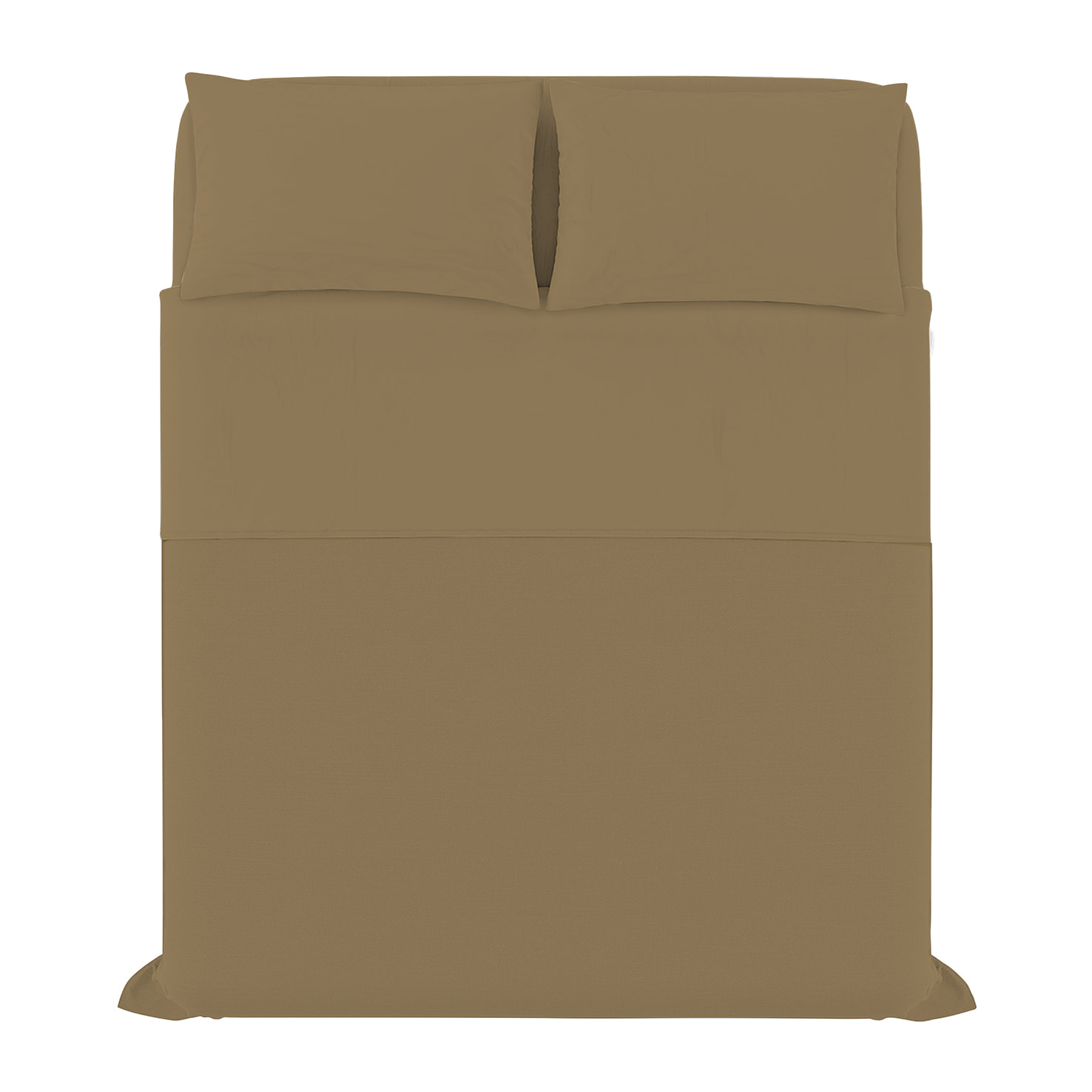 COMPLETO LETTO ELEGANT, 100% Microfibra, No Stiro - NOCCIOLA
