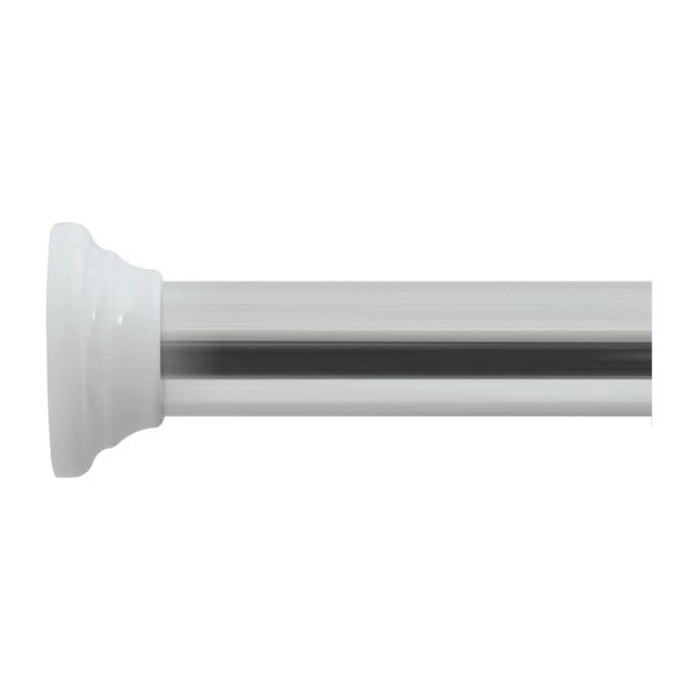 Barre tringle pour rideau de douche ou baignoire extensible sans perçage en Alu DECOR 125-220cm Finition brillante Spirella