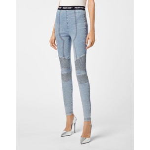 PHILIPP PLEIN Jegging de cintura alta