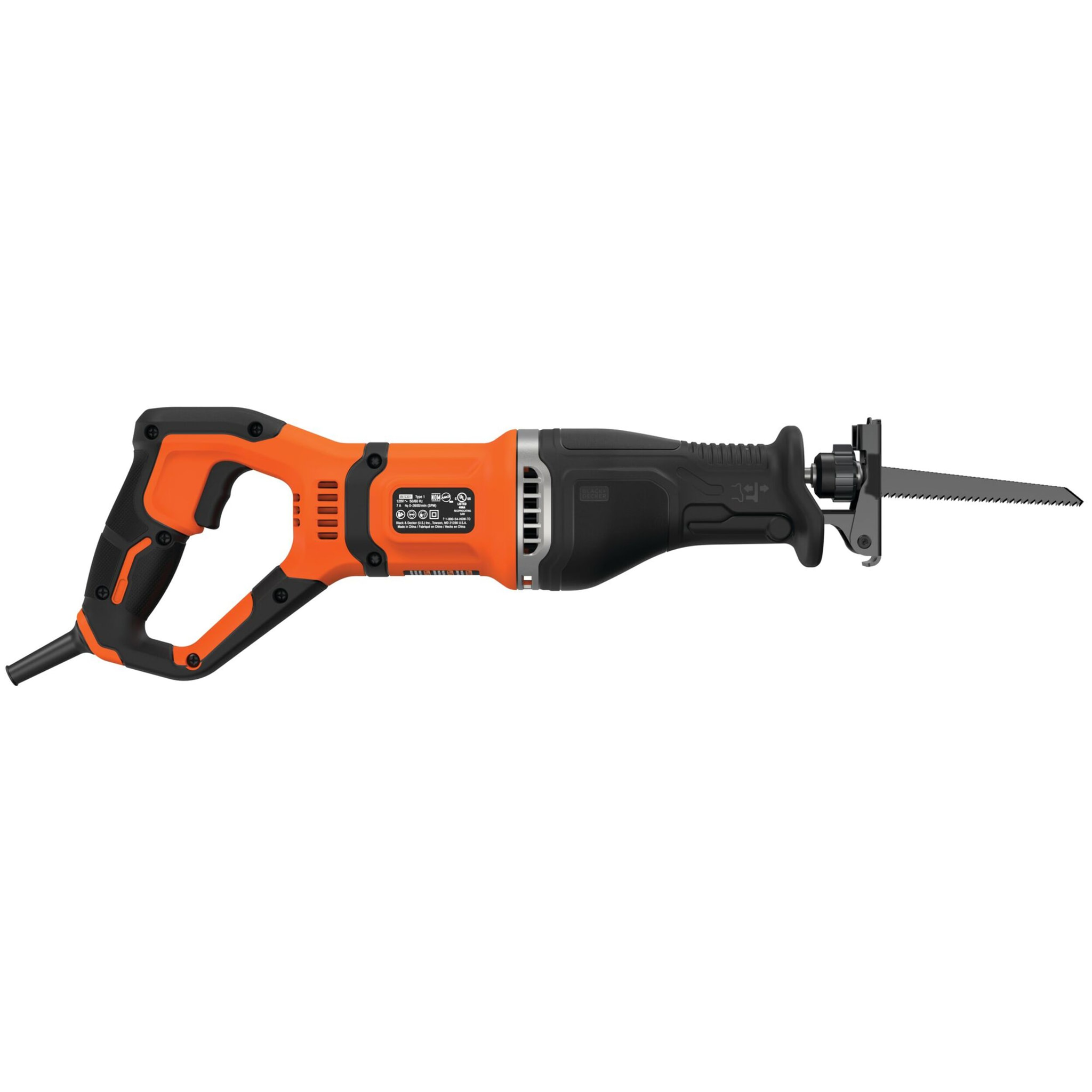 Scie sabre 750W - 2800 cps/min, changement de lame sans outil, en coffret avec 2 lames