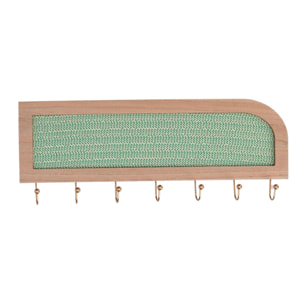 Portachiavi in legno marrone rettangolare cm40x2,5x16,5