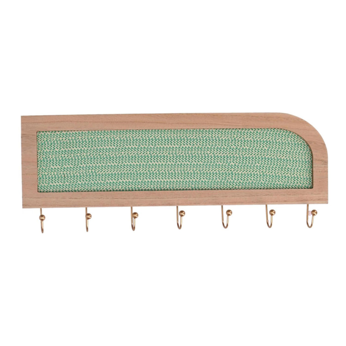 Portachiavi in legno marrone rettangolare cm40x2,5x16,5