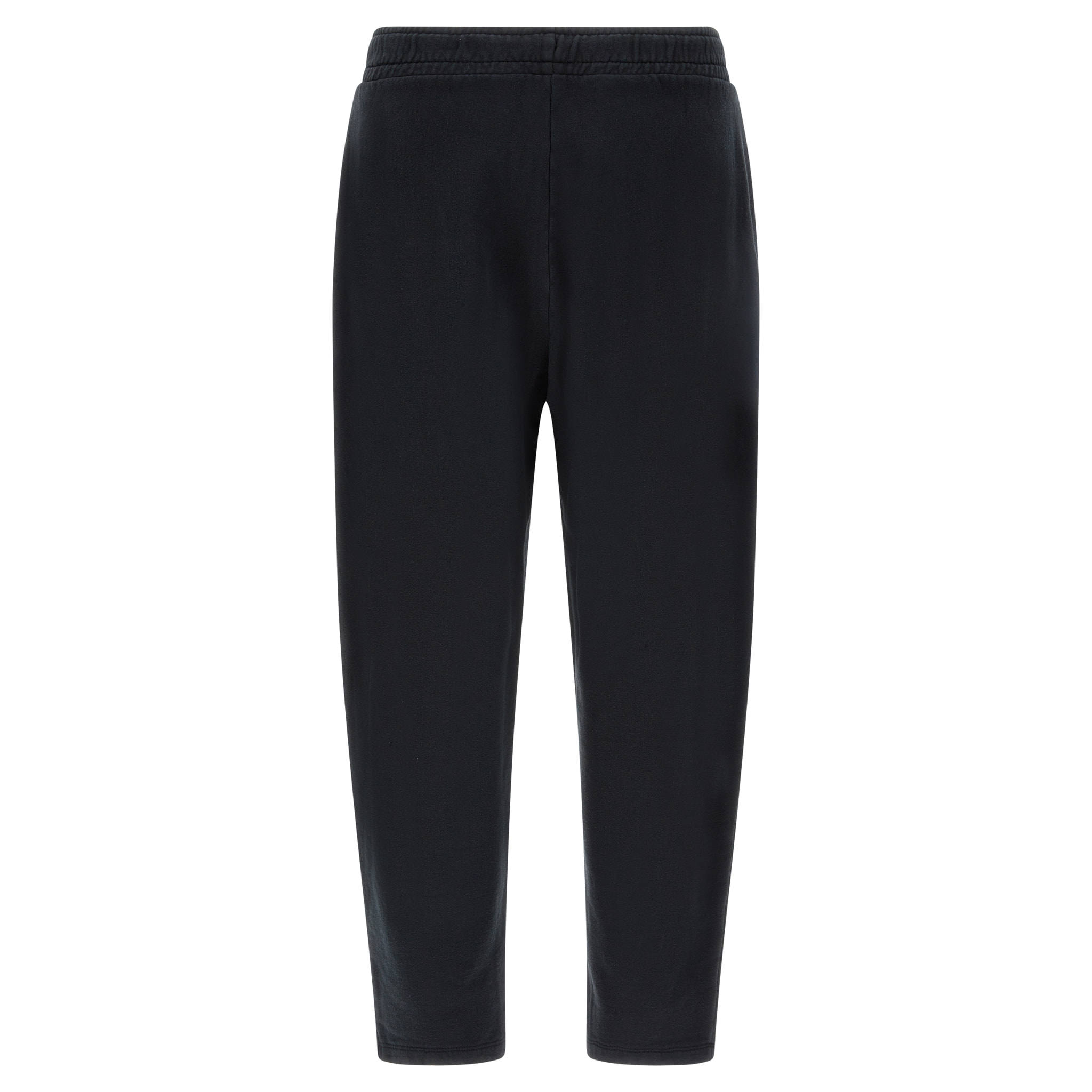 Pantaloni joggers cropped in felpa invernale tinta in capo