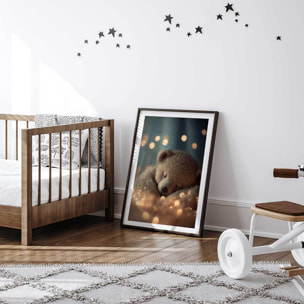 Affiche enfant mon nounours endormi  Affiche seule