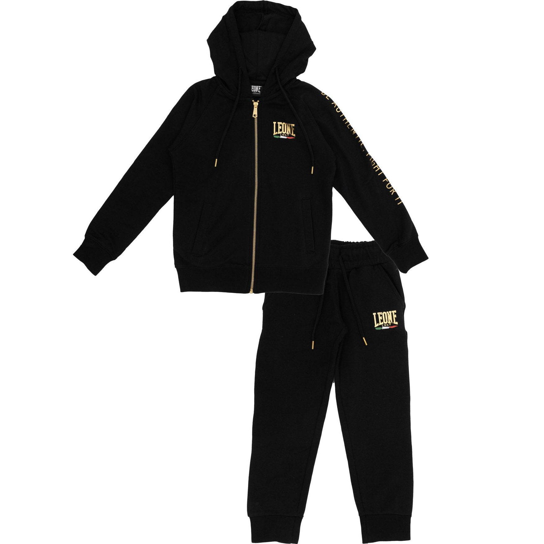 Tuta da bambino con cappuccio e zip Gold