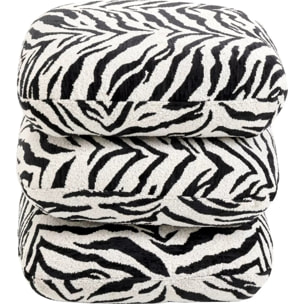 Tabouret pivotant Pepino 45x45cm tigre noir Kare Design
