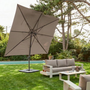 Parasol déporté rectangulaire 3x4m ANTIBES