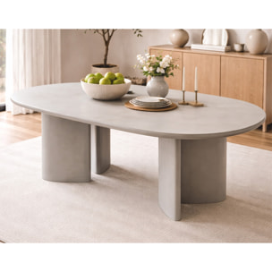 Joyce - table à manger en FSC  100% - 6 à 8 personnes - Sable