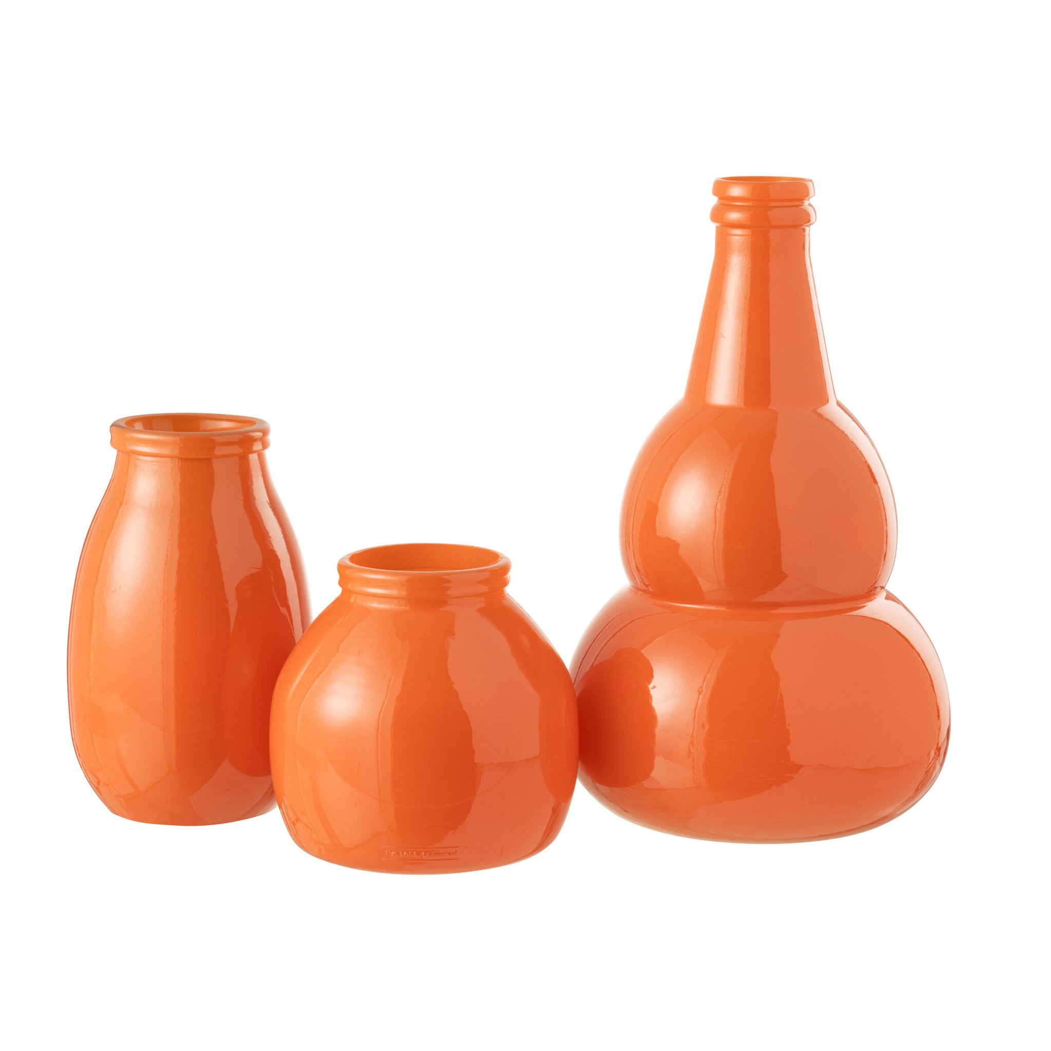 J-Line Vase Cocoon Glass Orange