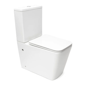 Infinitio kit WC à poser sans bride évacuation vario + abattant SoftClose, blanc (SATINF032SREXPSNM)