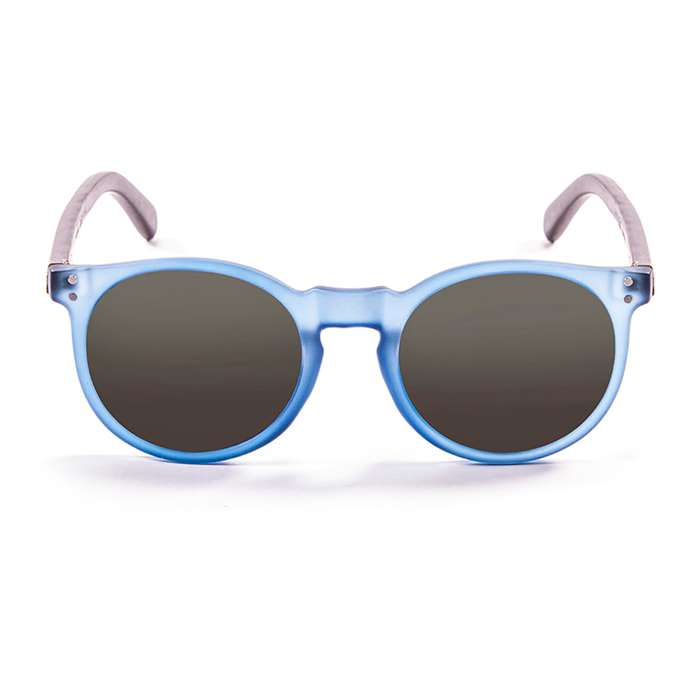 Gafas de sol OCEAN LIZARD WOOD - De brazo de bambú marrón con montura azul transparente / Marrón