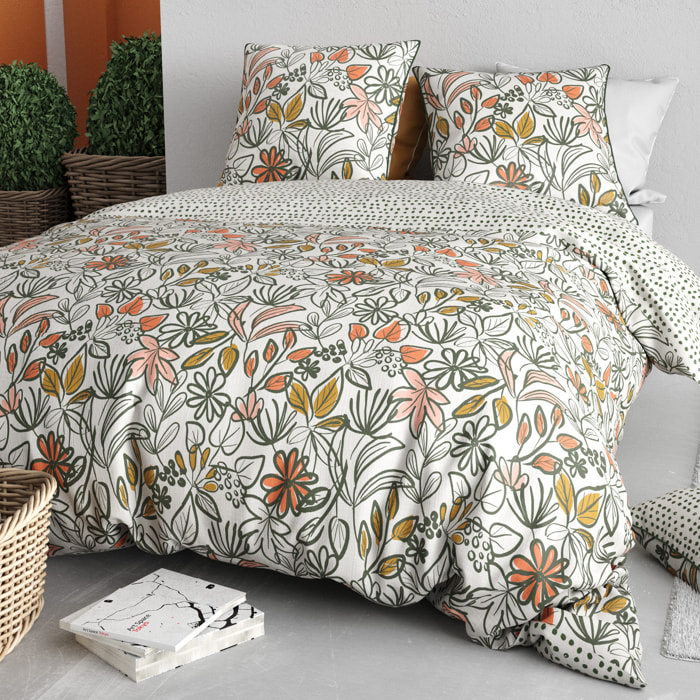 Parure Housse De Couette 3pcs 100% Coton 57 Fils NARCISSE