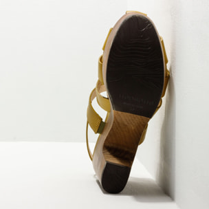 Sandalias con tacón S3271 RESTORED SKIN SAUCE/ ST.LAURENT SANDAL color Sauce