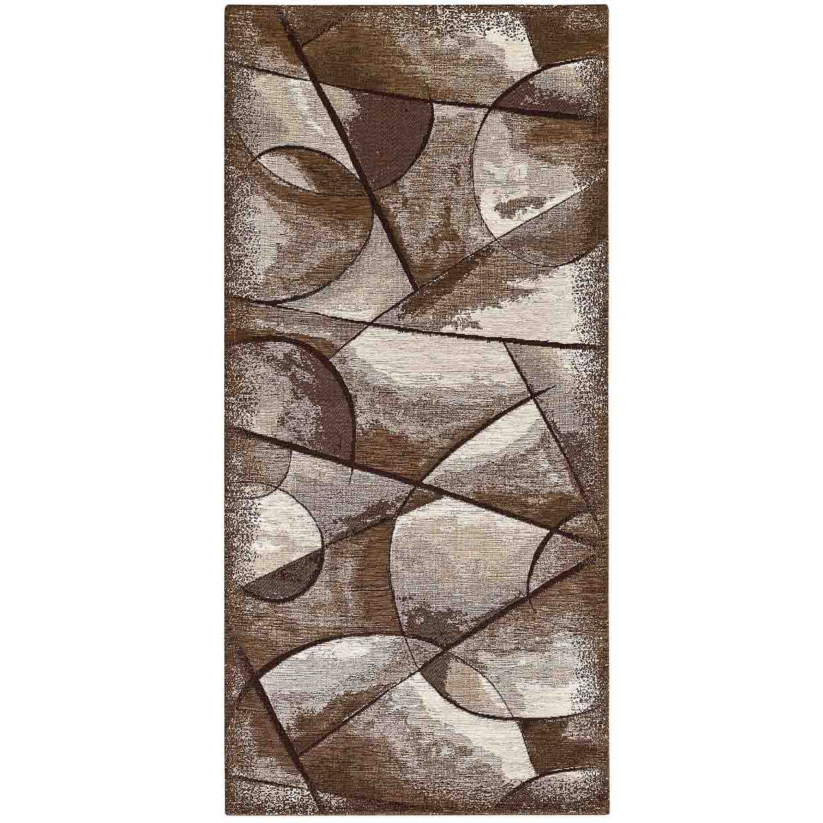 Tappeto Multiuso Cucina Bagno Moderno Marrone