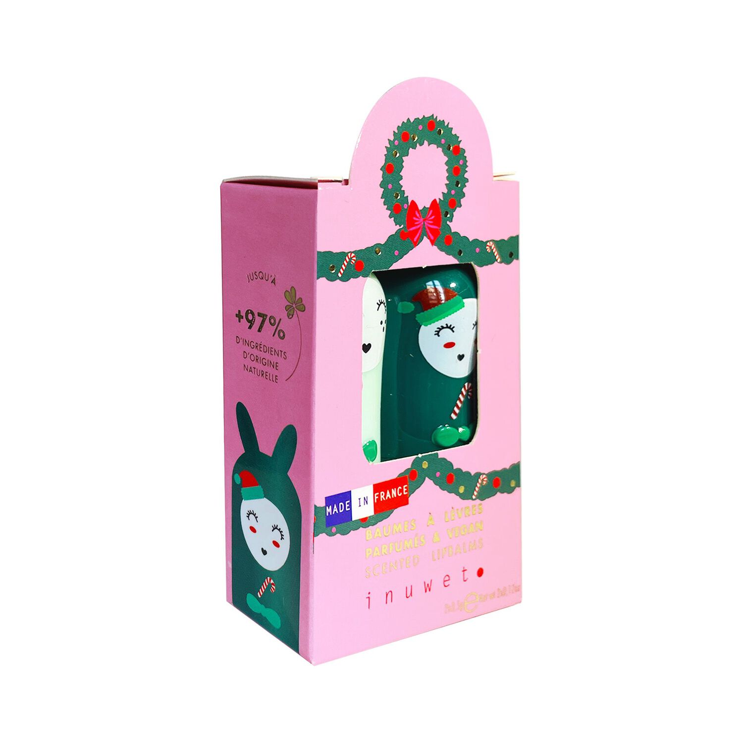 Cerise Pomme - Coffret 2 Baume à Lèvres Édition Limitée Noël