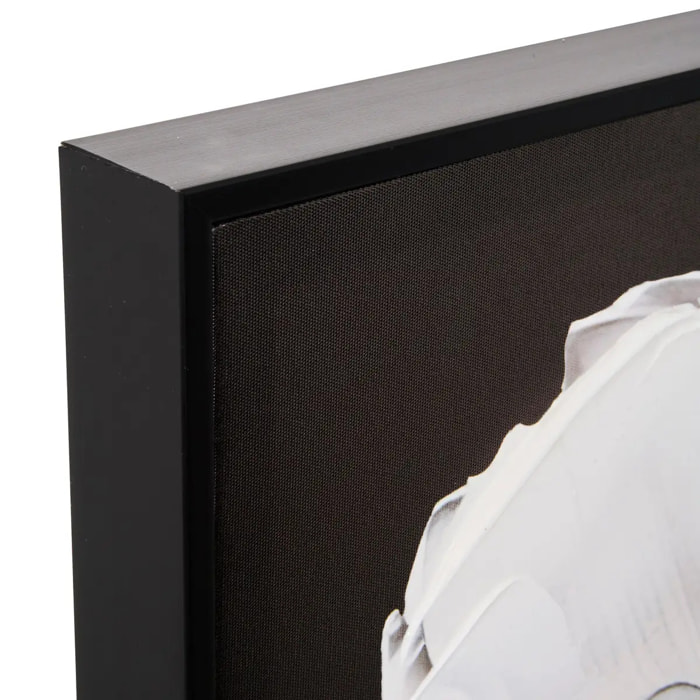 Toile peinte encadrée Mao noir et blanc 116x75cm