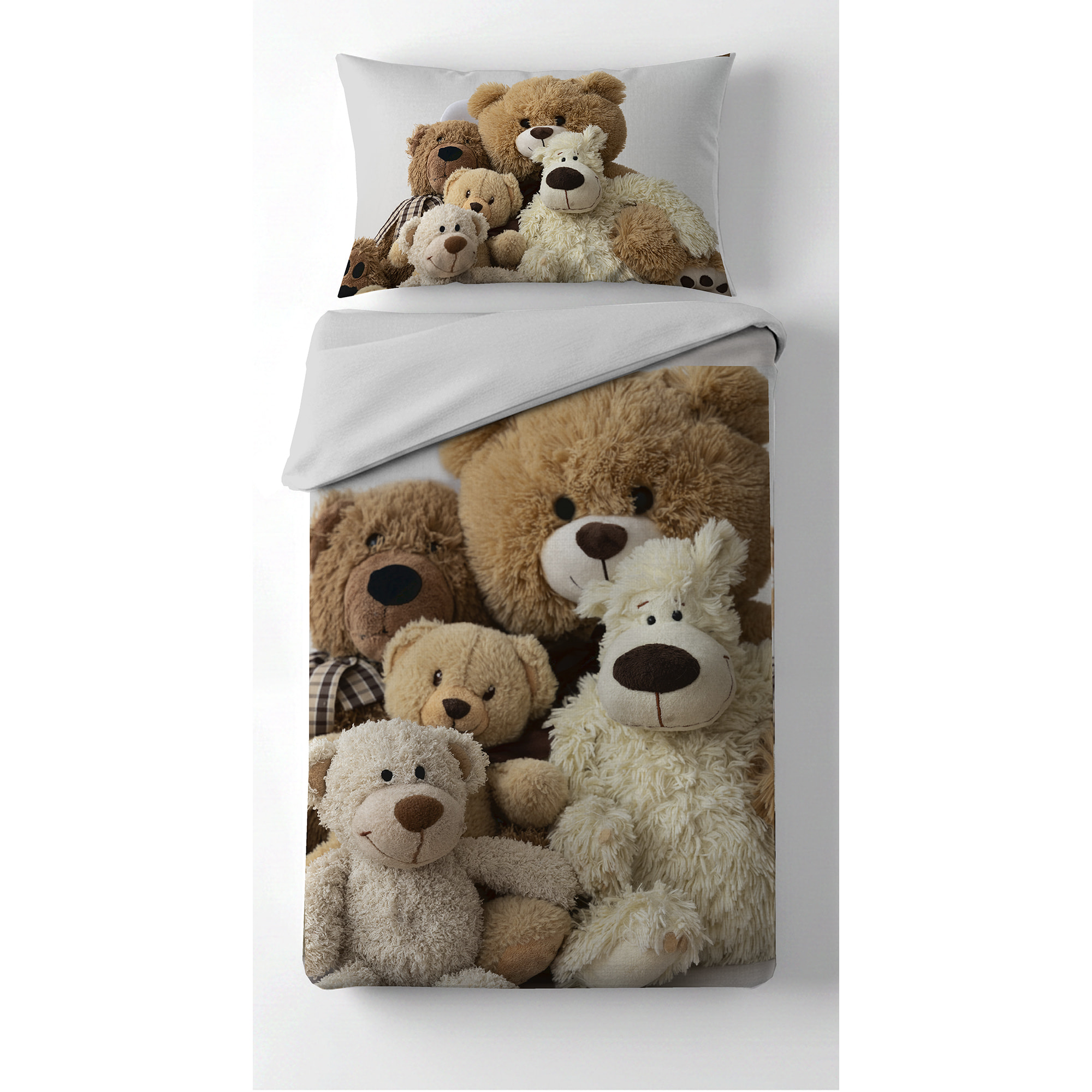 Parure copripiumino stampa in digitale teddy