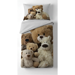 Parure copripiumino stampa in digitale teddy