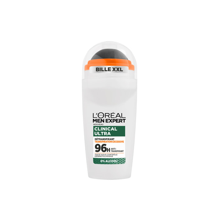 PACK L'Oréal Men Expert Clinical Ultra Détranspirant Bille 96h anti-transpirant & anti-odeurs 50ml